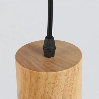Stylish Wood and Metal Hanging Light Fixture