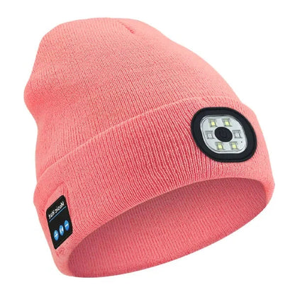 Smart Beanie with LED Light and Wireless Audio System