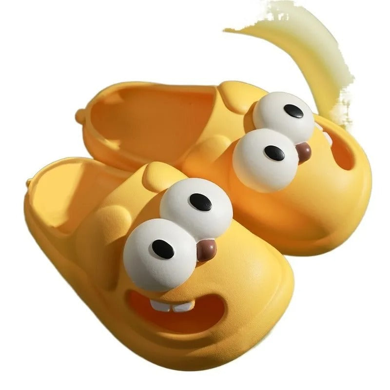 Open Toe EVA Slides for Women – Cute Dog Design Non-Slip Slippers