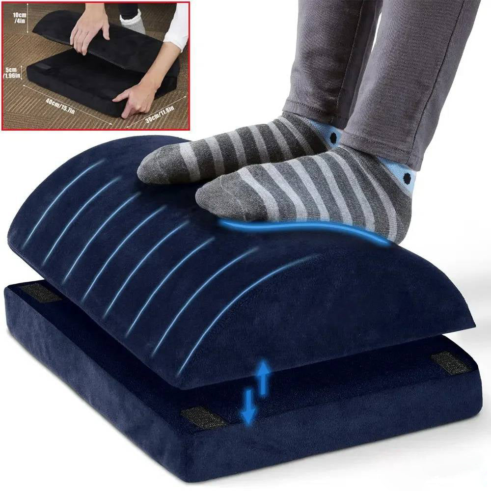 Ergonomic Footrest with Customizable Height and Washable Cover