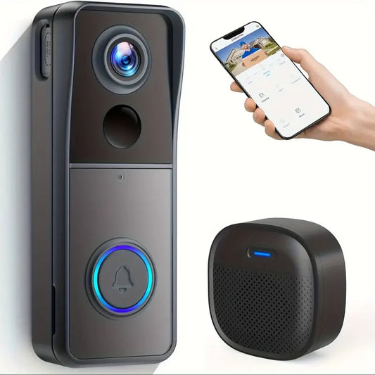 1080p HD Wireless Video Doorbell Camera with 166° Lens, Two-Way Audio