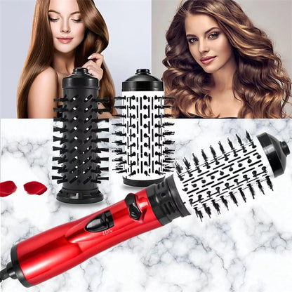 Versatile Hot Air Styler with Dual Brush Heads and Adjustable Heat