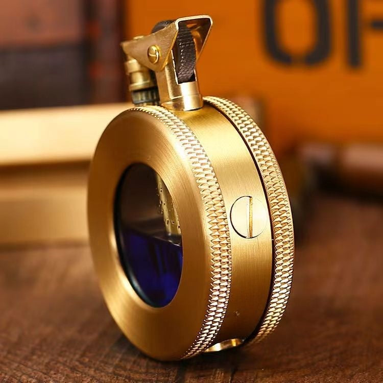 Classic Metal Refillable Lighter with Flint Ignition System