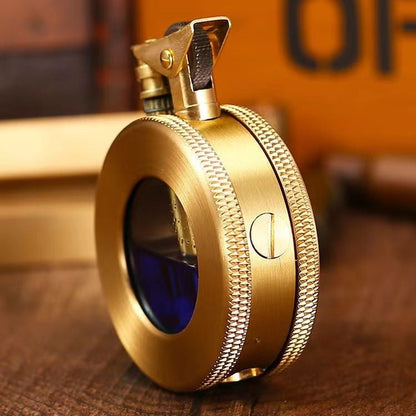 Classic Metal Refillable Lighter with Flint Ignition System