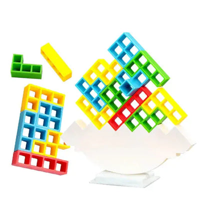 Magnetic Geometry Stacking Game with 24 Colorful Blocks