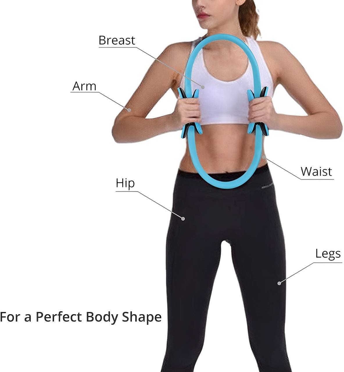 CoreTone Resistance Ring with Comfortable Handles for Pilates
