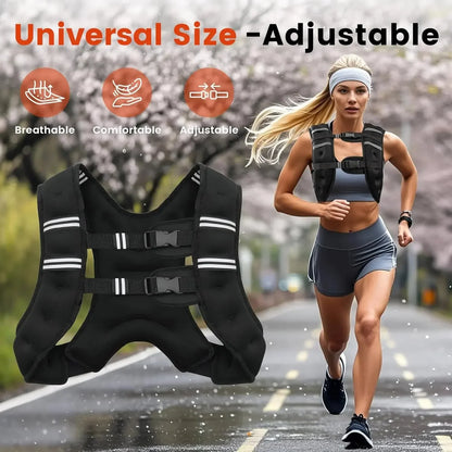Customizable Resistance Training Vest with Safety Stripes