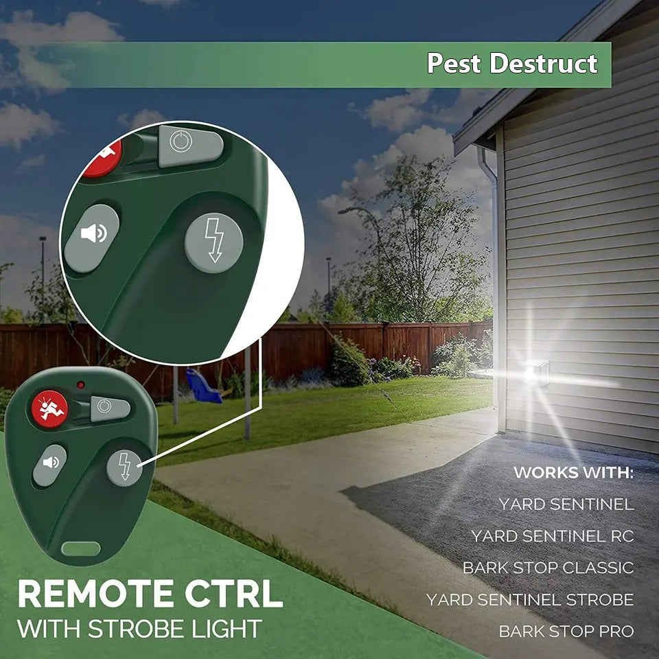 Solar-Powered Ultrasonic Bird Deterrent with Motion Sensors and Flashing Lights