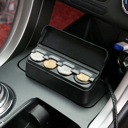 Compact Coin Organizer with Snap Closure for Car Use
