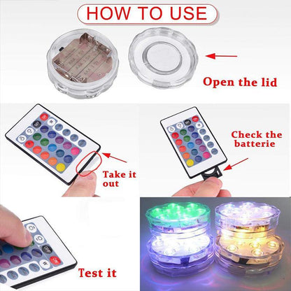 Vibrant LED Underwater Pool Light with Remote Control and Color Modes