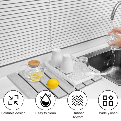 Stone Absorbent Dish Drying Mat with Slip-Resistant Base