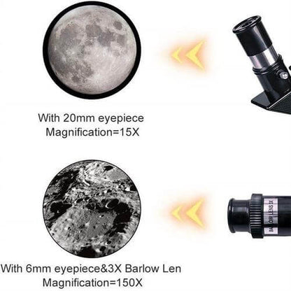 Compact Stargazing Telescope with 150x Magnification and Tripod