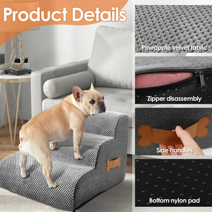 Pet Steps with Supportive Foam and Easy-Clean Cover