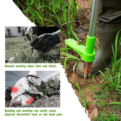Ergonomic Weed Extractor with Steel Claw Mechanism, 50cm Handle