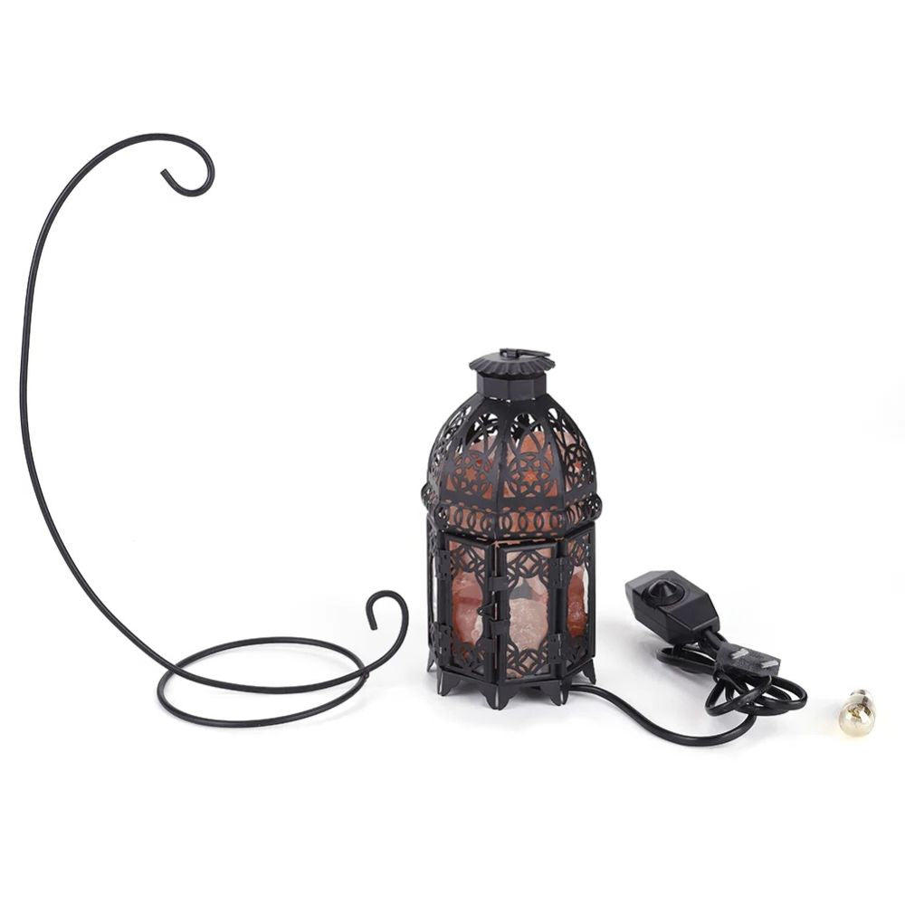Natural Crystal Salt Rock Table Lamp – 12.2 Inch Warm White Night Light