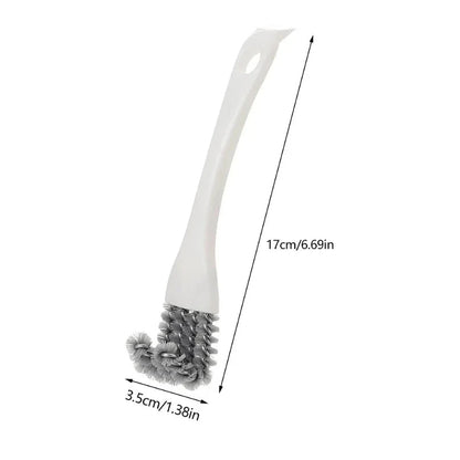 2-in-1 BBQ Grate Cleaner with Scraper, V-Shaped Grill Brush and 360° Bristles