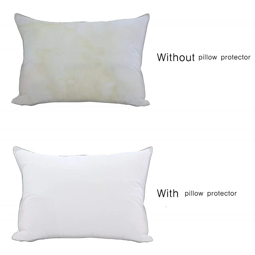 Standard Pillow Protector with Waterproof Zipper, 19.6 x 27.5 Inches, Washable