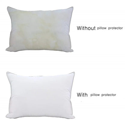 Standard Pillow Protector with Waterproof Zipper, 19.6 x 27.5 Inches, Washable