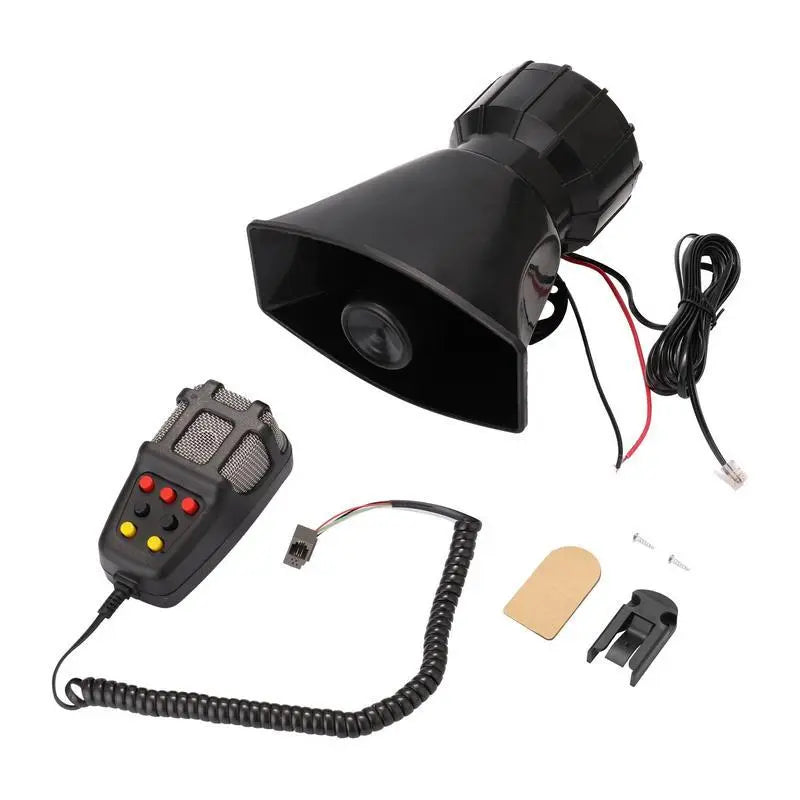 High-Volume Car Alert System with 7 Distinct Sounds and Microphone
