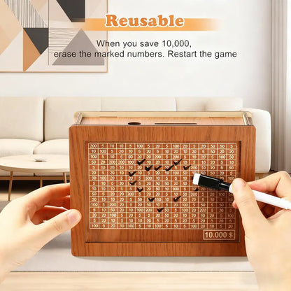 Smart Savings Organizer with Clear Acrylic Display and 9 Goals