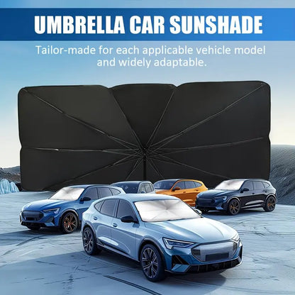 Reflective Car Sunshade 55x31in with Compact Storage Design