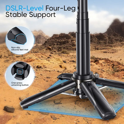 Versatile Selfie Stick with Wireless Remote and Tripod Stand