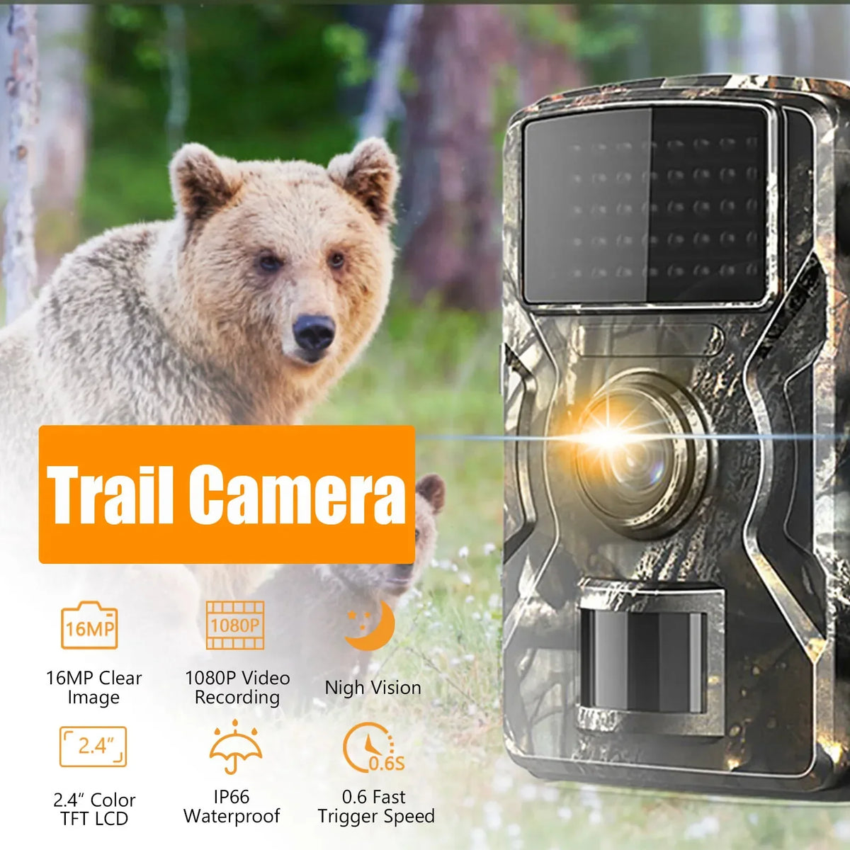 Ultra-Clear 1080P Night Vision Wildlife Camera