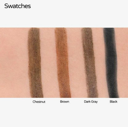 Smudge-Proof Brow Pencil for Natural Eyebrows – Waterproof Microblading Pen with 4 Fine Tips