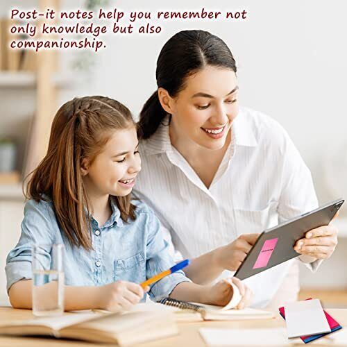Transparent Reminder Notes, 3x2 Inches, 400 Sheets, 7 Colors