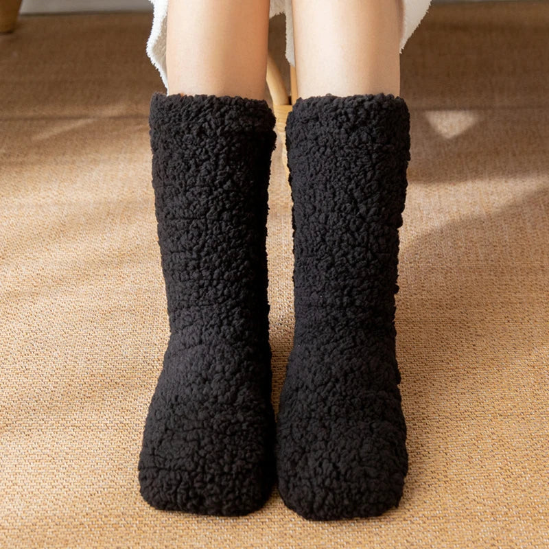 Cozy Thick Fuzzy Thermal Socks for Men and Women – Winter Indoor Wear