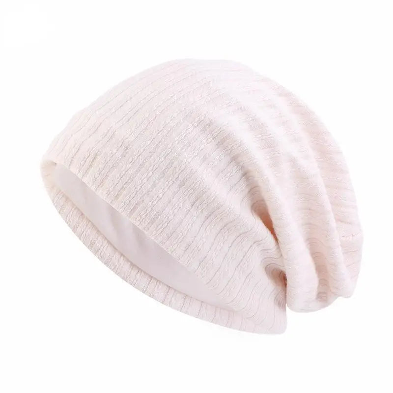 Unisex Double Layer Knit Beanie Hat with Wheat Design for Winter, One Size