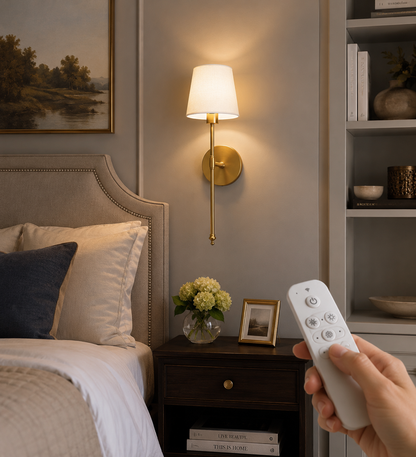 Rechargeable Battery Wall Sconces with Remote and Touch Control - Wireless LED Lights, 40-260 Lumens