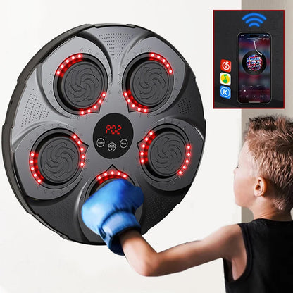 Bluetooth Punching Trainer with Adjustable Speed, Wall-Mounted Music Box