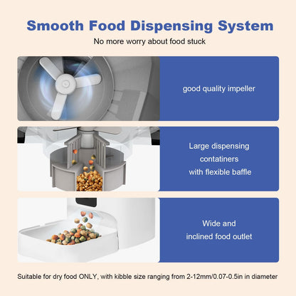 Automatic Pet Feeder with RFID for Cats and Dogs | Timed 4L Capacity