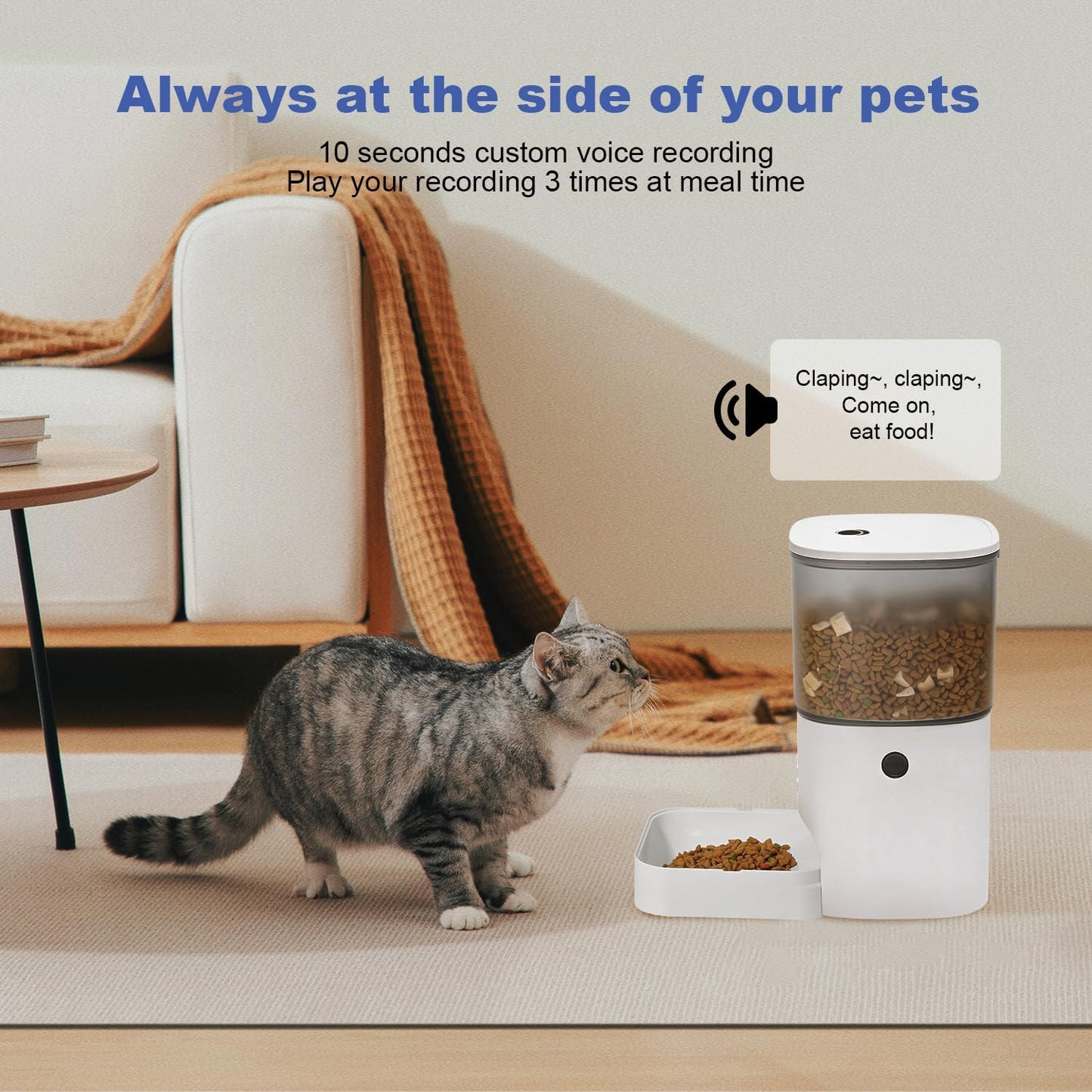 Automatic Pet Feeder with RFID for Cats and Dogs | Timed 4L Capacity
