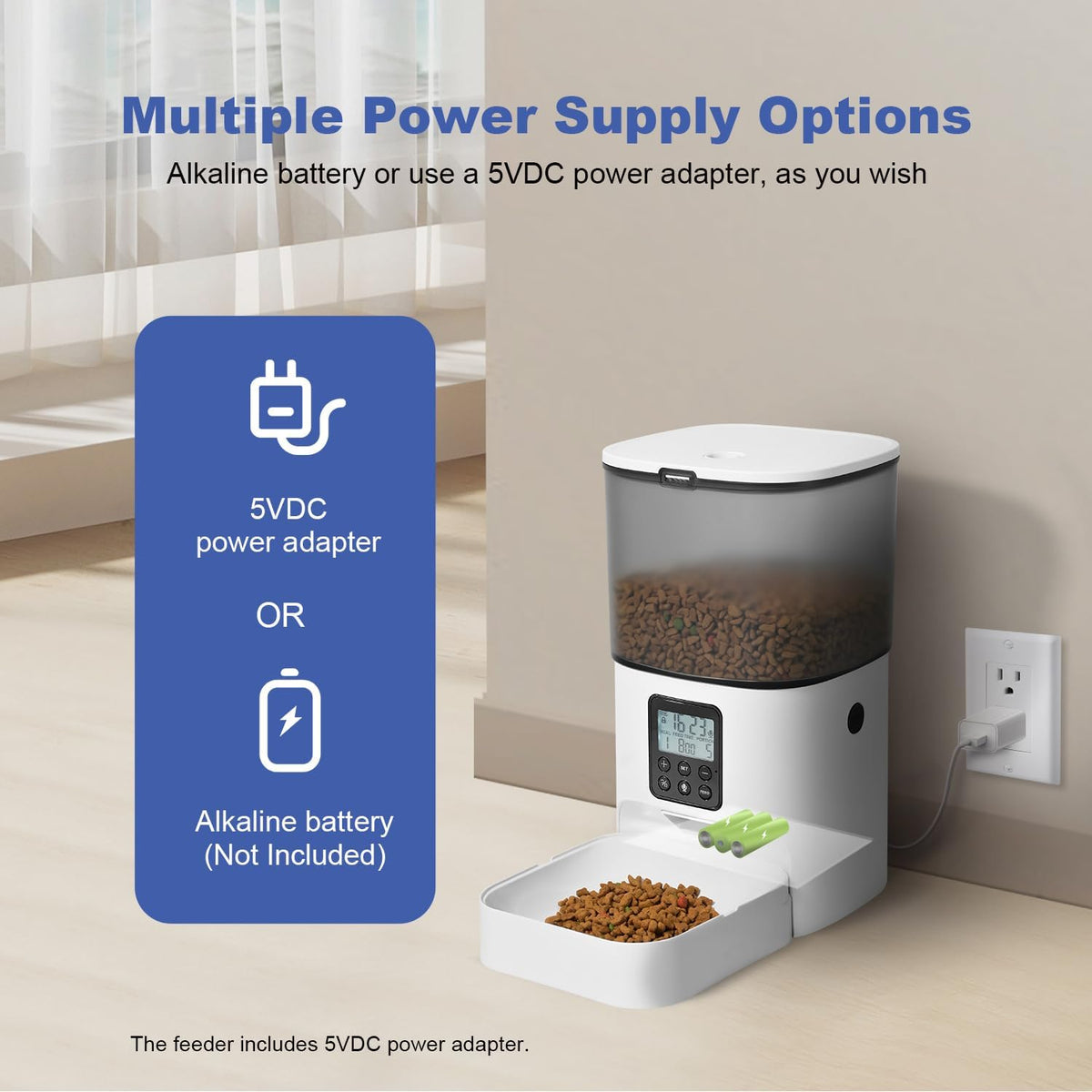 Automatic Pet Feeder with RFID for Cats and Dogs | Timed 4L Capacity