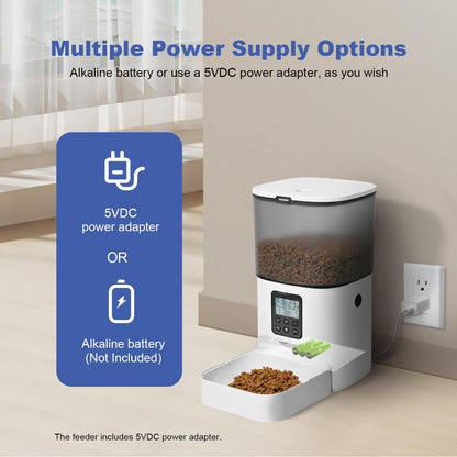 Automatic Pet Feeder with RFID for Cats and Dogs | Timed 4L Capacity