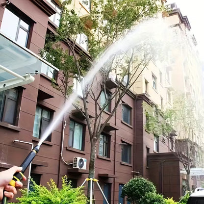 Versatile Garden Hose Nozzle with Locking Trigger and Extendable Reach