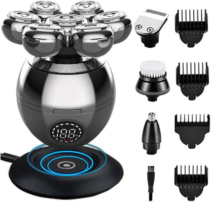 7D Floating Blade Electric Shaver for Men – Wireless Bald Head & Beard Trimmer, IPX6 Waterproof