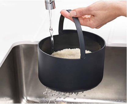 QuickCook Microwave Rice Maker with Locking Handle & Strainer, 2L