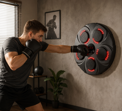 Bluetooth Punching Trainer with Adjustable Speed, Wall-Mounted Music Box
