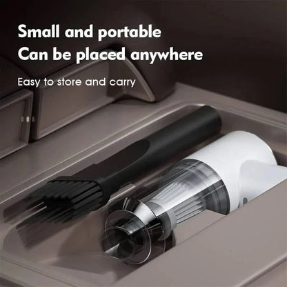 Compact Cordless Vacuum Cleaner with Dual Attachments and LED Light