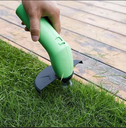 Lightweight Handheld Grass Trimmer with Adjustable Handle and Debris Guard