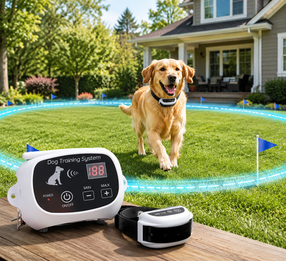 Adjustable Wireless Pet Containment System with Collar for Dogs