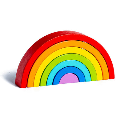 Colorful Rainbow Stacking Toy for Montessori Learning