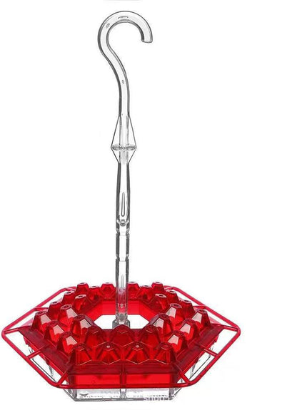 Attractive Hummingbird Feeder with Bee-Guard Ports and 30 Access Points