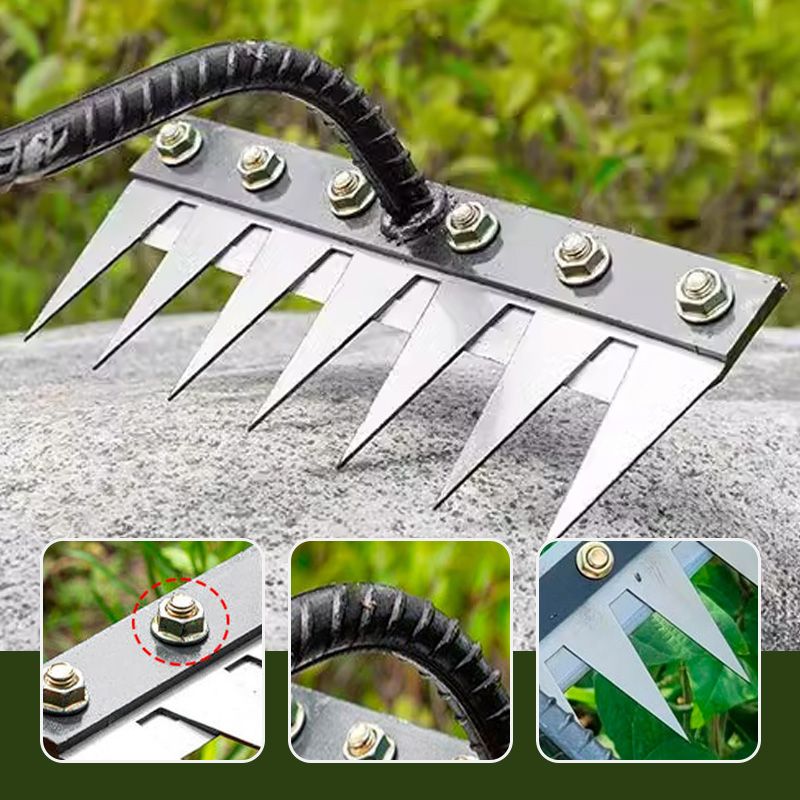 Carbon Steel Garden Rake Head with 5 to 8 Detachable Teeth for Weeding