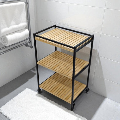 Multi-Purpose Rolling Organizer with Three Spacious Shelves