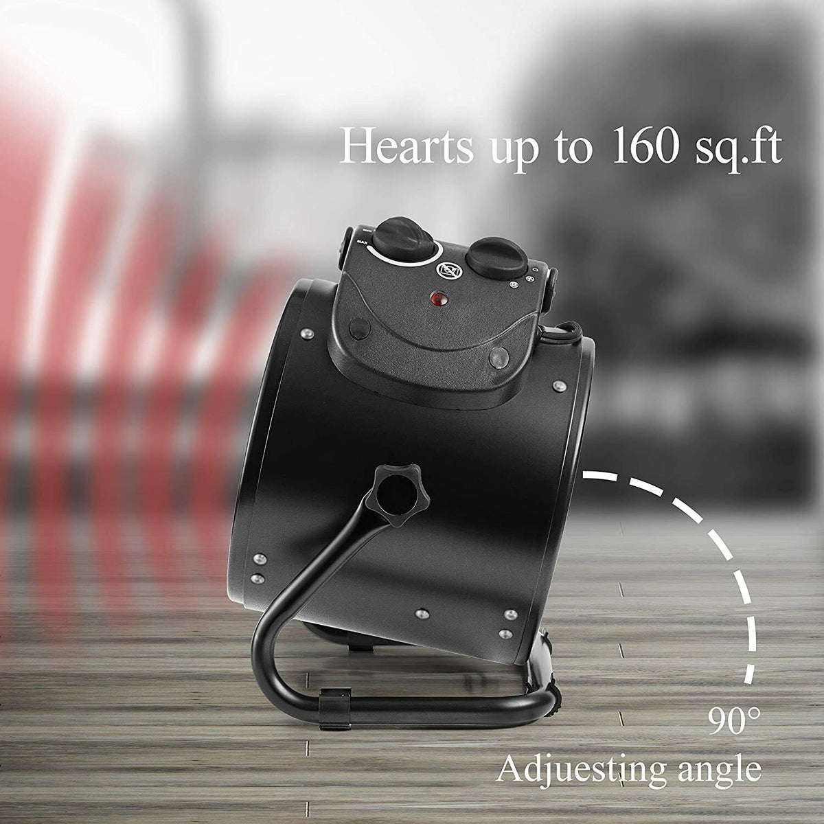1500W Greenhouse Heater with Splash Protection & Adjustable Thermostat