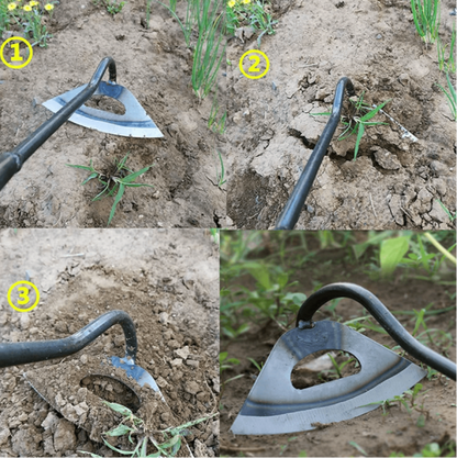 Ergonomic Garden Hoe with Precision Cutting Blade and Grip Handle
